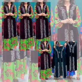 w18-0620 Камзол женский с вышивкой и бусинами, большие размеры, бархат, 1 шт