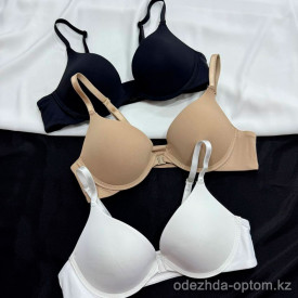 b16-384-1 Бюстгальтер гладкий с застежкой спереди, чашка B, 1 пачка (3 шт)