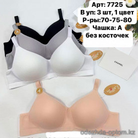 b6-7725 Lavolle Бюстгальтер гладкий без косточек, чашка A, 1 пачка (3 шт)