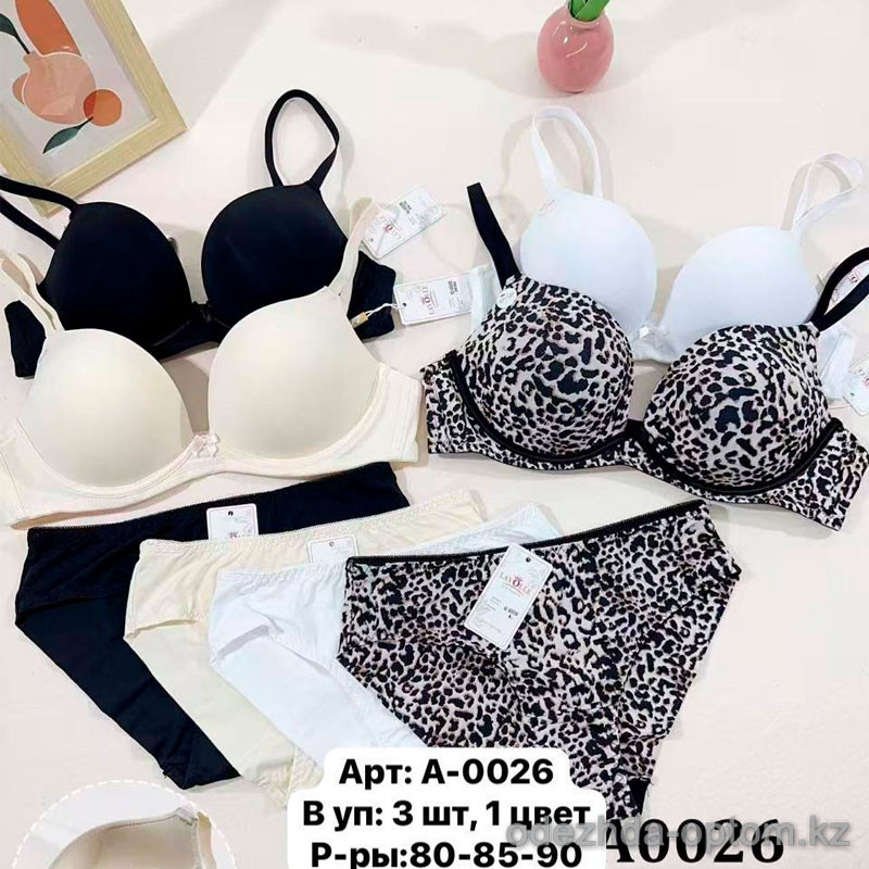 b6-A-0026 Lavolle Комплект нижнего белья: бюстгальтер с пуш-ап без косточек и трусики, 1 пачка (3 шт) b6-A-0026 Lavolle Комплект нижнего белья: бюстгальтер с пуш-ап без косточек и трусики, 1 пачка (3 шт)