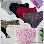e1-0119-2-1 POLI Трусики женские: комплект неделька, большие размеры, cotton, 1 пачка (7 шт)