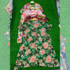 w41-0258 Платье женское с орнаментом свободного кроя, стандарт (до 52), х/б (лен), 1 шт