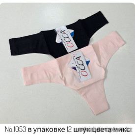 b4-1053 OCCA Трусики женские стринги, M-XL, 1 пачка (12 шт)