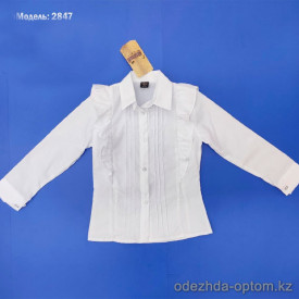 d1-2847 Рубашка детская на девочку, 7-11 лет, х/б, 1 пачка (5 шт)