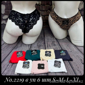 b5-2219 Coeur Joie Трусики женские с кружевом, S-XL, 1 пачка (6 шт)