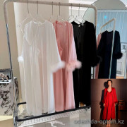 b15-2531 Комплект женский шелковый для сна: халат и сорочка, M-XL, 1 пачка (3 шт)