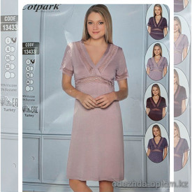 b4-13433 Cotpark Платье домашнее для крупных дам, L-3XL, 1 пачка (4 шт)
