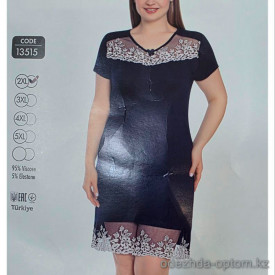 b4-13515 Cotpark Платье домашнее для крупных дам, 2XL-5XL, 1 пачка (4 шт)