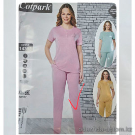 b4-14393 Cotpark Комплект женской домашней одежды: футболка и штаны, L-3XL, 1 пачка (4 шт)