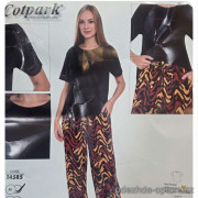 b4-14585 Cotpark Комплект женской домашней одежды: футболка и штаны, M-2XL, 1 пачка (4 шт)