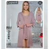 b4-16144-B Cotpark Сорочка в комплекте с халатом для крупных дам, 2XL-4XL, 1 пачка (3 шт)