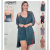 b4-16213-B Cotpark Сорочка в комплекте с халатом для крупных дам, 2XL-4XL, 1 пачка (3 шт)