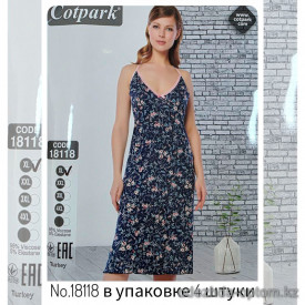 b4-18118 Cotpark Платье домашнее для крупных дам, XL-4XL, 1 пачка (4 шт)