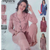 b4-19058 Cotpark Комплект женской пижамы: рубашка и штаны, S-L, 1 пачка (3 шт)