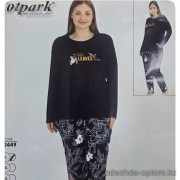 b4-30449 Cotpark Комплект женской домашней одежды: кофта и штаны, XL-4XL, 1 пачка (4 шт)