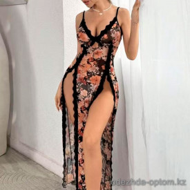 b6-1062 Пеньюар женский длинный с разрезами, S-XL, 1 пачка (4 шт) b6-1062 Пеньюар женский длинный с разрезами, S-XL, 1 пачка (4 шт)