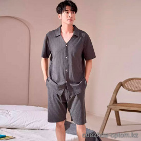 b15-3736 Комплект мужской пижамы: рубашка и шорты, L-3XL, 1 пачка (4 шт)