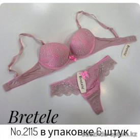 b4-2115-1 Bretele Комплект нижнего белья: бюстгальтер с пуш-ап и трусики, чашка B, 1 пачка (6 шт)