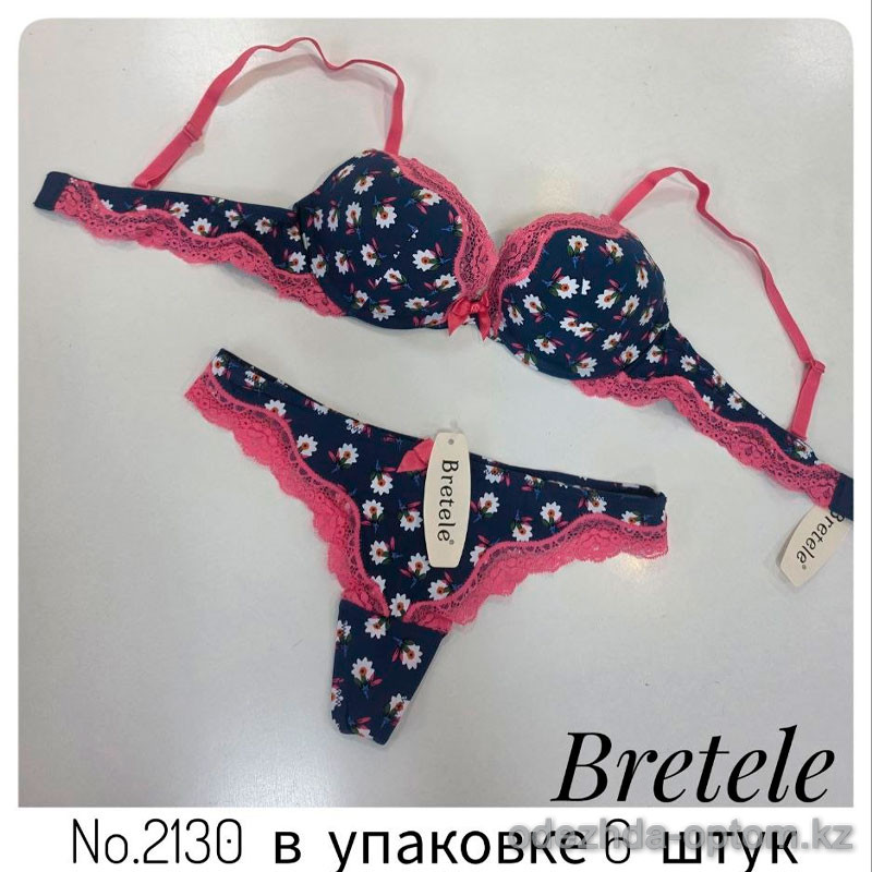 b4-2130-2 Bretele Комплект нижнего белья: бюстгальтер с пуш-ап и трусики стринги, чашка B, 1 пачка (6 шт) b4-2130-2 Bretele Комплект нижнего белья: бюстгальтер с пуш-ап и трусики стринги, чашка B, 1 пачка (6 шт)