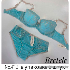 b4-4119-1 Bretele Комплект нижнего белья: бюстгальтер на тонком поролоне и трусики, чашка D, 1 пачка (6 шт)