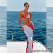 b15-2401-2 Купальник женский раздельный в комплекте с юбкой, S-L, 1 пачка (3 шт)