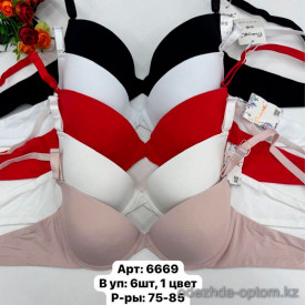 b6-6669-2 Onita de Mas (Donafen) Бюстгальтер на тонком поролоне, чашка B, 1 пачка (6 шт) b6-6669-2 Onita de Mas (Donafen) Бюстгальтер на тонком поролоне, чашка B, 1 пачка (6 шт)