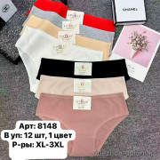 b6-8148 Lavolle Трусики женские однотонные, XL-3XL, 1 пачка (12 шт)