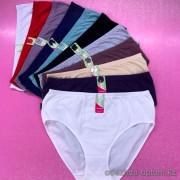 b6-727 Трусики женские на высокой посадке, XL-3XL, хлопок, 1 пачка (12 шт)