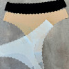 b13-033 Трусики женские однотонные стринги, S-XL, 1 пачка (12 шт)