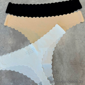b13-033 Трусики женские однотонные стринги, S-XL, 1 пачка (12 шт)