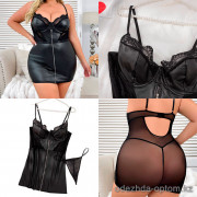 b16-30450 Пеньюар для пышных дам, XL-3XL, 1 пачка (3 шт)