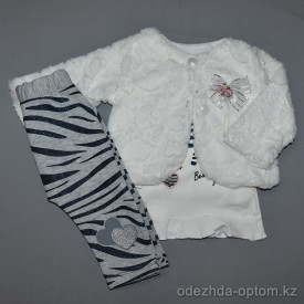 d4-00649 Детский комплект на девочку: кофта, штаны, свитшот, 3-9 лет, 1 пачка (3 шт)