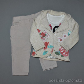 d4-2370 Детский костюм: брюки, блузка, кофта, 6-18 мес, 1 пачка (4 шт)