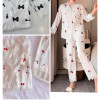b4-3009 Комплект женской пижамы с вишенкой: рубашка и штаны, L-2XL, 1 пачка (3 шт)