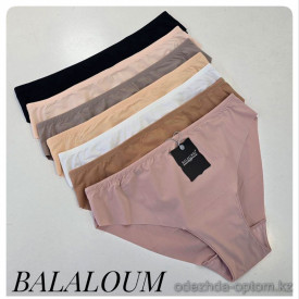 b4-T9438 Balaloum Трусики женские однотонные, M-XL, 1 пачка (6 шт)