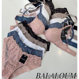 b4-A9430 Balaloum Комплект нижнего белья: бюстгальтер на среднем поролоне и трусики, 1 пачка (6 шт)