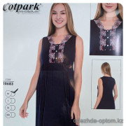 b4-10683 Cotpark Платье женское домашнее выше колен, M-2XL, 1 пачка (4 шт)