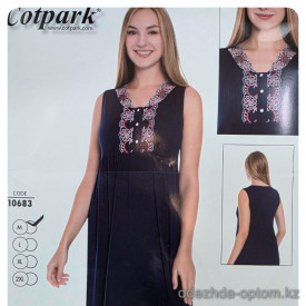b4-10683 Cotpark Платье женское домашнее выше колен, M-2XL, 1 пачка (4 шт) b4-10683 Cotpark Платье женское домашнее выше колен, M-2XL, 1 пачка (4 шт)