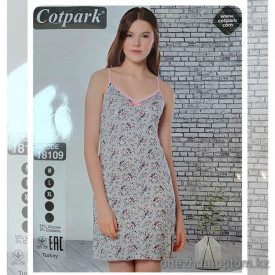b4-18109 Cotpark Сорочка женская на бретельках, M-XL, 1 пачка (3 шт) b4-18109 Cotpark Сорочка женская на бретельках, M-XL, 1 пачка (3 шт)