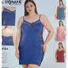 b4-18248-B Cotpark Сорочка на бретельках для крупных дам, 2XL-4XL, 1 пачка (3 шт)