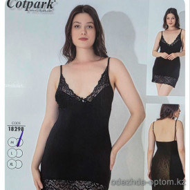b4-18298 Cotpark Сорочка женская на бретельках, M-XL, 1 пачка (3 шт) b4-18298 Cotpark Сорочка женская на бретельках, M-XL, 1 пачка (3 шт)