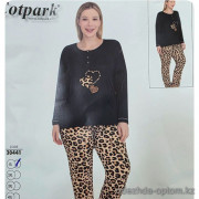 b4-30441 Cotpark Комплект домашней одежды для крупных дам: кофта и штаны, XL-4XL, 1 пачка (4 шт)