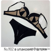 b4-1102 Комплект нижнего белья: бюстгальтер на среднем поролоне и трусики, чашка B, 1 пачка (3 шт)