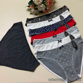 d7-9005 Трусики женские с принтом, M-XL, 1 пачка (12 шт)