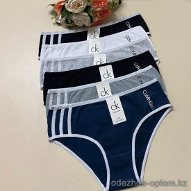 d7-9072 Трусики женские с принтом, XL-3XL, 1 пачка (12 шт)