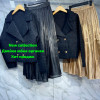 w37-0736 Костюм женский двойка: пиджак с орнаментом и юбка, органза, стандарт, 1 шт