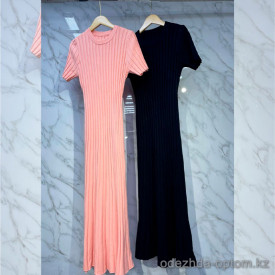 w37-0756 Платье женское с короткими рукавами длинное, стандарт, 1 шт