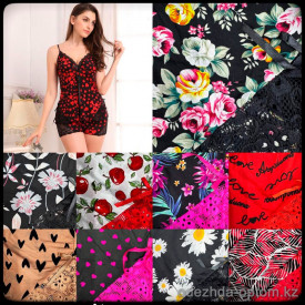 b5-2301-4 Пижама женская двойка: майка и шорты, стандарт, ткань холодок, 1 шт