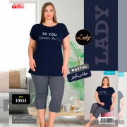 e1-10551 Lady Lingerie Комплект домашней одежды для полных дам: капри и туника, 2XL-4XL, cotton, 1 пачка (3 шт)