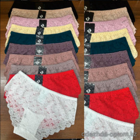 b2-9510 Anttifu Трусики женские кружевные, 44-48, 1 пачка (12 шт)